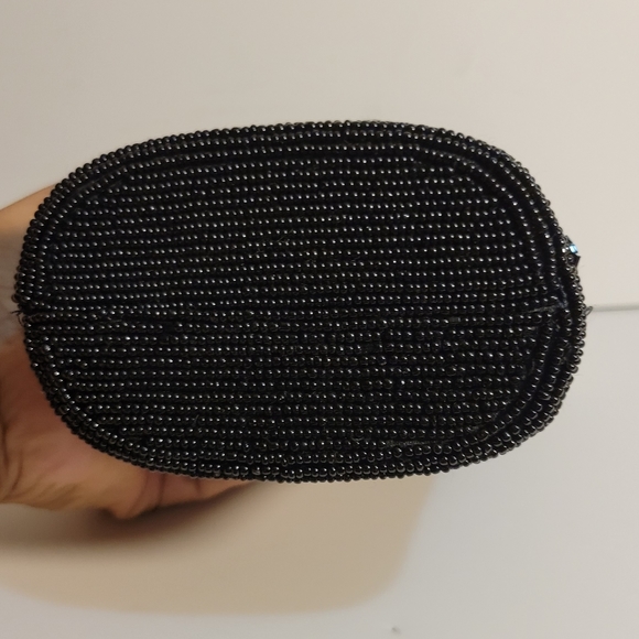 Idolink Glass Barrel Beaded Evening Structured Clutch Bag - Picture 5 of 8